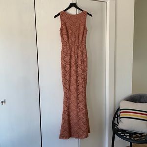 Dress. Size small. Flower, lace. Rosey/bronze color with a shimmer finish!